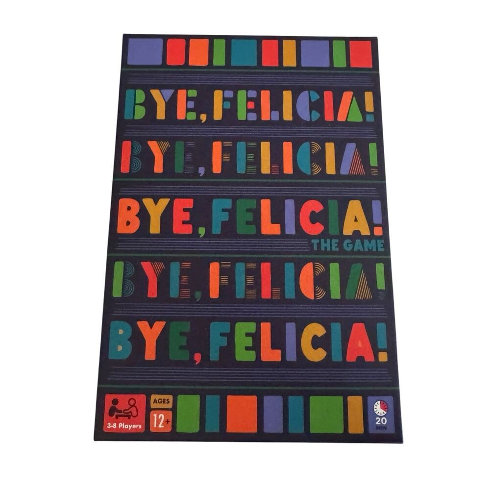 BYE FELICIA! Party Game for 3-8 Players OPEN BOX